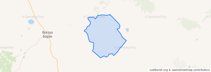 Mapa de ubicacion de Цаган-Олуйское сельское поселение.