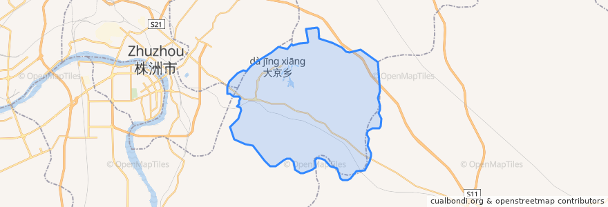 Mapa de ubicacion de Baiguan.