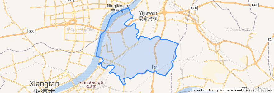 Mapa de ubicacion de Hetang Subdistrict.