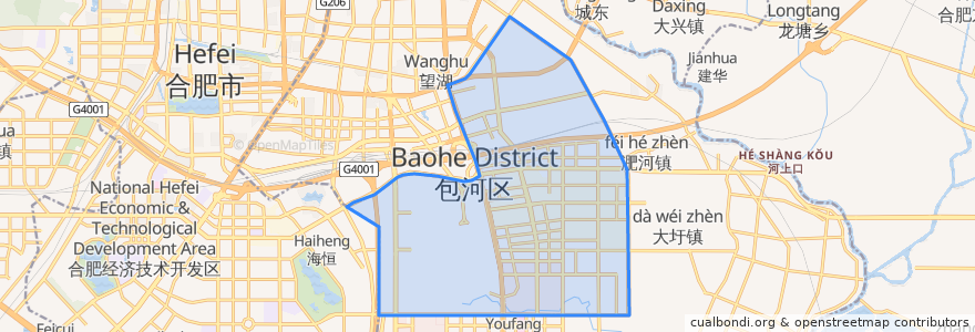 Mapa de ubicacion de Luogang.
