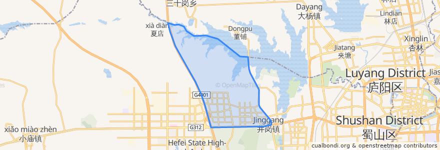 Mapa de ubicacion de 合肥蜀山经济技术开发区.