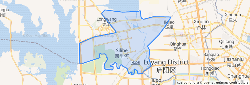 Mapa de ubicacion de Silihe Subdistrict.