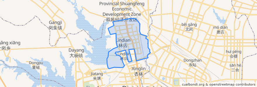Mapa de ubicacion de 林店街道.