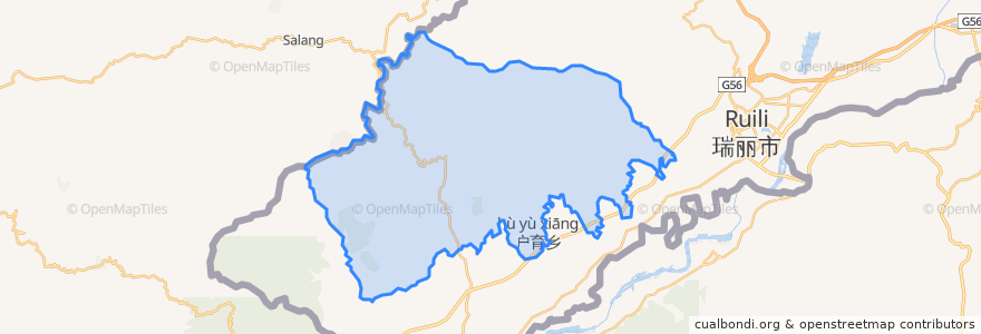 Mapa de ubicacion de Huyu.