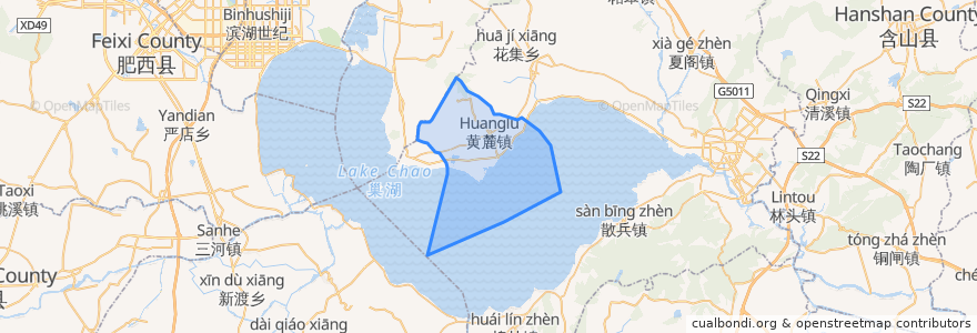 Mapa de ubicacion de 黄麓镇.
