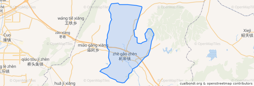 Mapa de ubicacion de Zhegao.