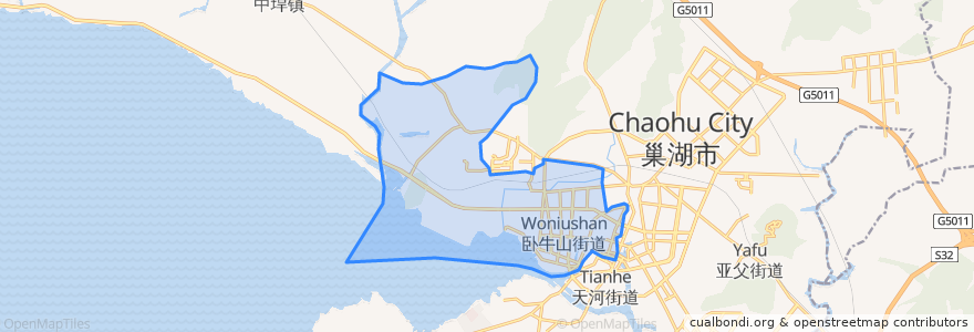 Mapa de ubicacion de Woniushan.