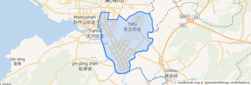 Mapa de ubicacion de Yafu.