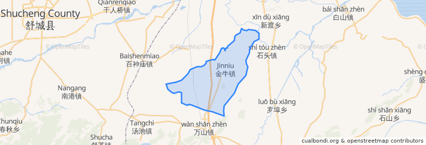 Mapa de ubicacion de Jinniu.