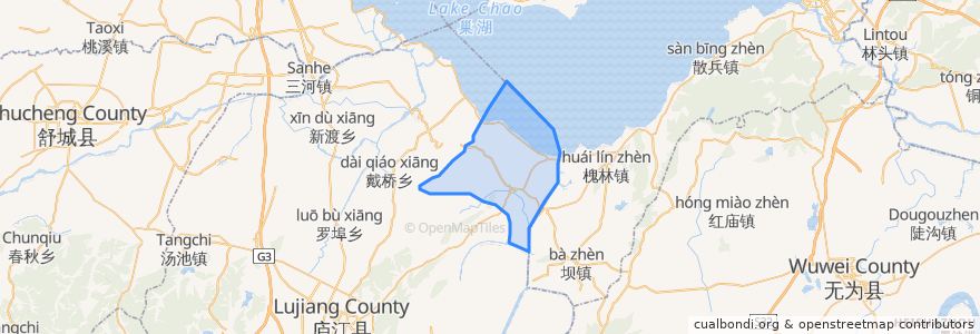 Mapa de ubicacion de Shengqiao.
