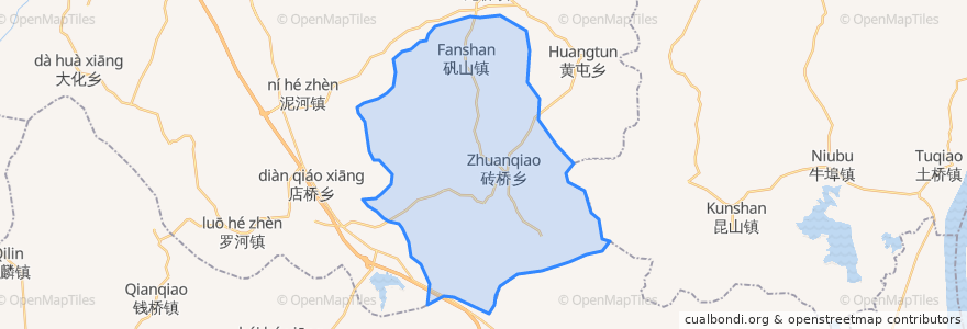 Mapa de ubicacion de 矾山镇.