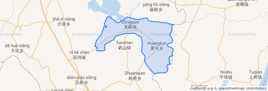 Mapa de ubicacion de Longqiao.