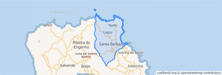 Mapa de ubicacion de Santa Bárbara.
