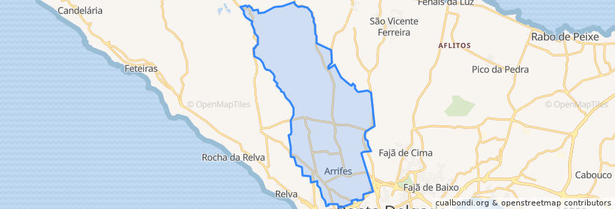 Mapa de ubicacion de Arrifes.
