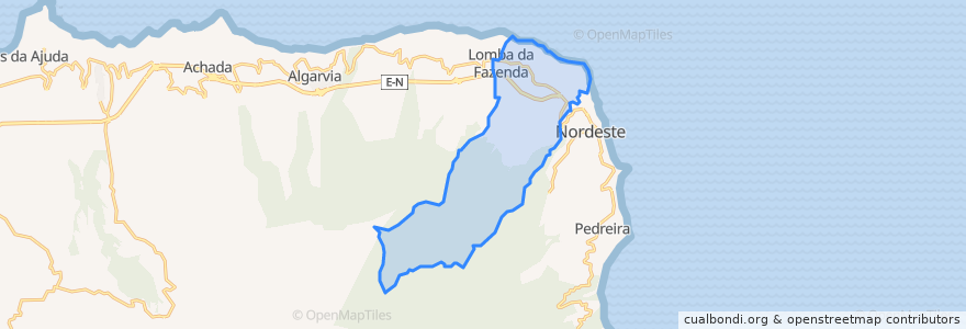 Mapa de ubicacion de Lomba da Fazenda.