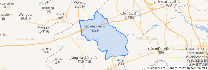 Mapa de ubicacion de Gaodian.