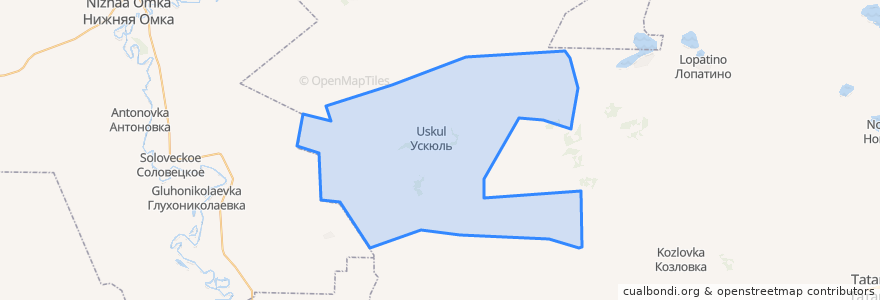 Mapa de ubicacion de Ускюльский сельсовет.