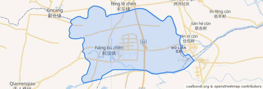 Mapa de ubicacion de Hangbu.