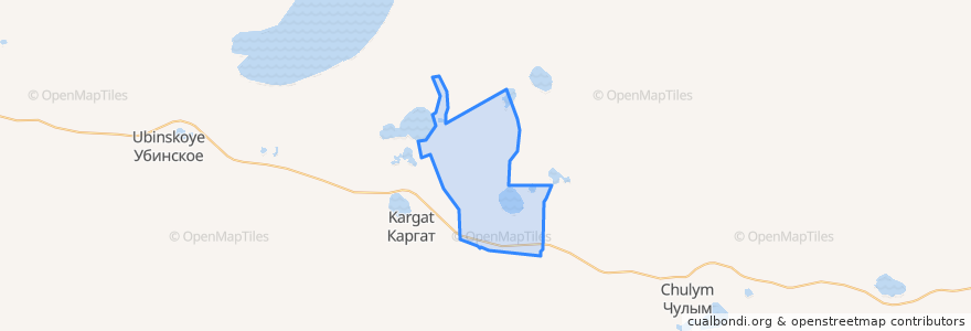 Mapa de ubicacion de Форпост-Каргатский сельсовет.