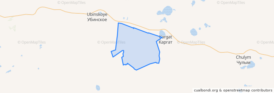 Mapa de ubicacion de Беркутовский сельсовет.