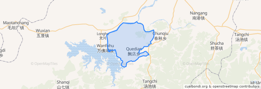 Mapa de ubicacion de Quedian.