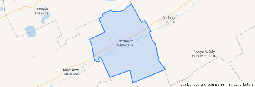 Mapa de ubicacion de Черновский сельсовет.