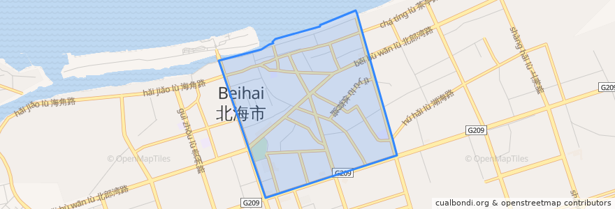 Mapa de ubicacion de Zhongjie Subdistrict.