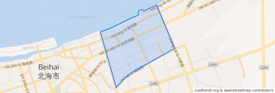 Mapa de ubicacion de Dongjie Subdistrict.