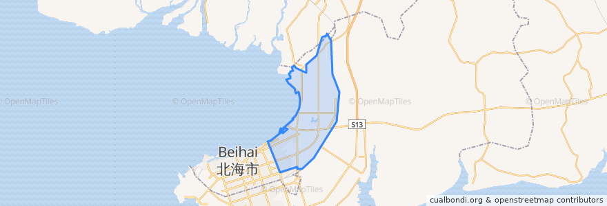 Mapa de ubicacion de Gaode Subdistrict.