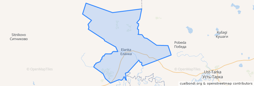 Mapa de ubicacion de Еланский сельсовет.