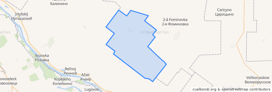 Mapa de ubicacion de Победительское сельское поселение.