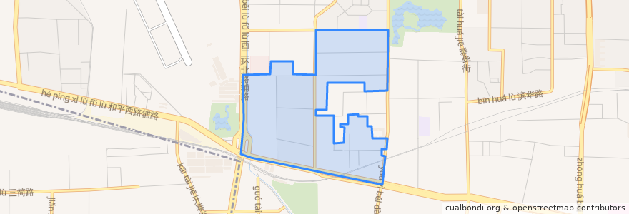 Mapa de ubicacion de Beiyuan Subdistrict.
