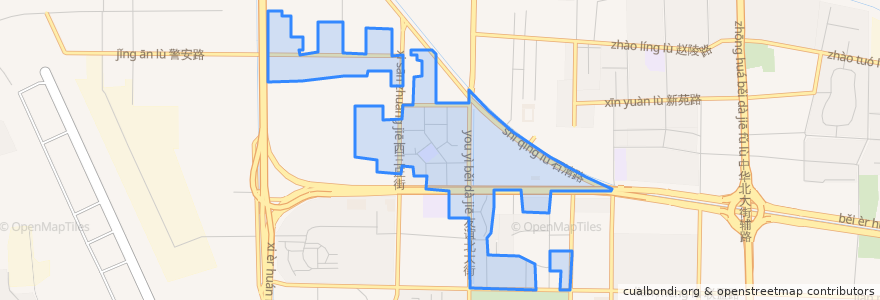 Mapa de ubicacion de Tianyuan Subdistrict.