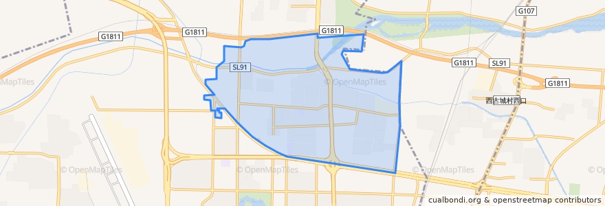 Mapa de ubicacion de Zhaolingpulu Subdistrict.