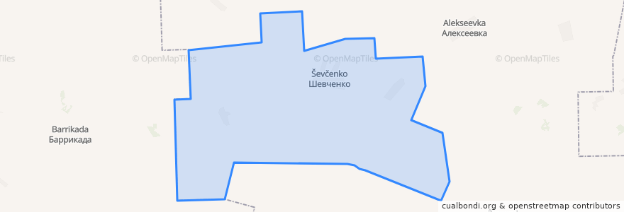 Mapa de ubicacion de Шевченковское сельское поселение.