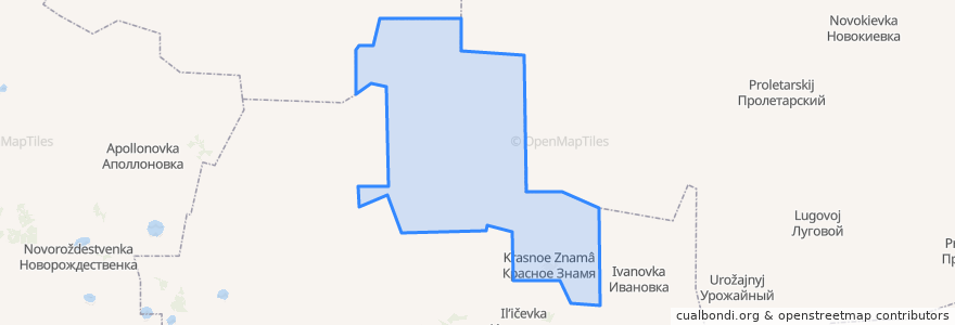 Mapa de ubicacion de Краснознаменское сельское поселение.