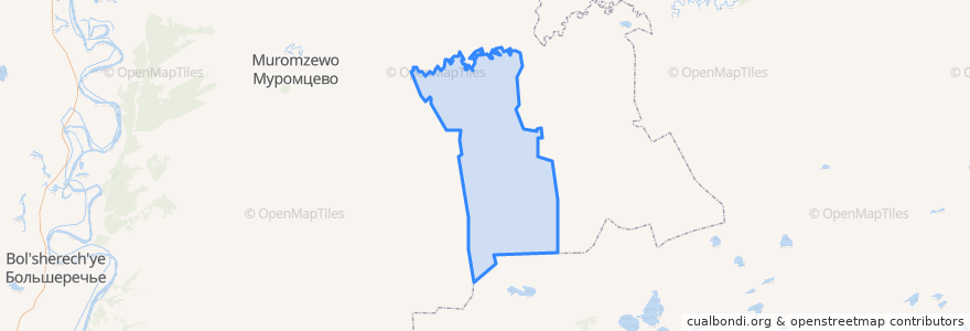 Mapa de ubicacion de Ушаковское сельское поселение.