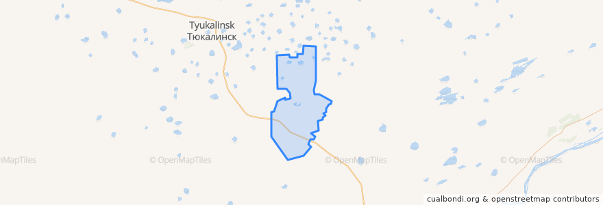 Mapa de ubicacion de Малиновское сельское поселение.