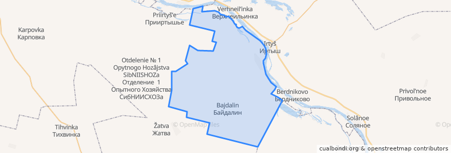 Mapa de ubicacion de Пристанское сельское поселение.