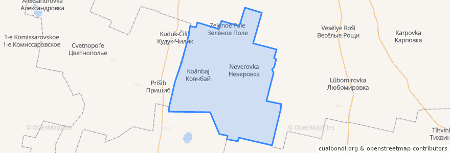 Mapa de ubicacion de Неверовское сельское поселение.