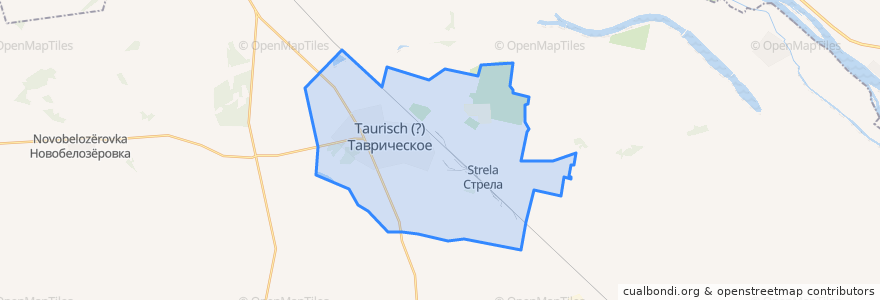 Mapa de ubicacion de Таврическое городское поселение.