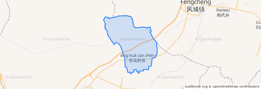 Mapa de ubicacion de Xinghuacun.