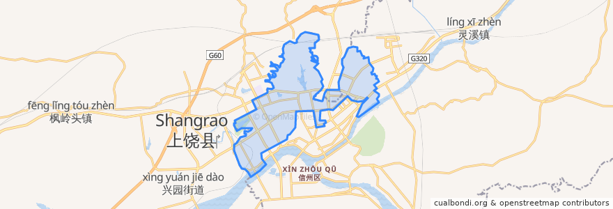 Mapa de ubicacion de Beimen Subdistrict.