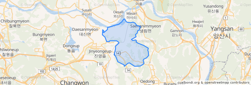Mapa de ubicacion de 翰林面.