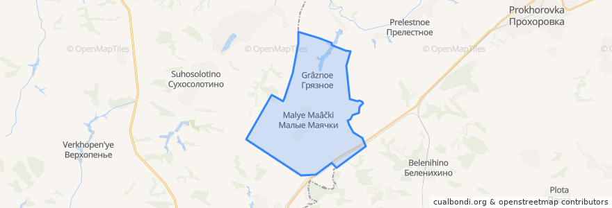 Mapa de ubicacion de Маломаяченское сельское поселение.