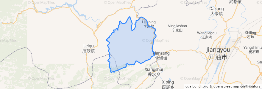 Mapa de ubicacion de Tongkou.