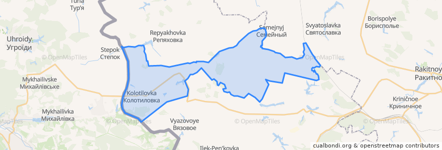 Mapa de ubicacion de Колотиловское сельское поселение.