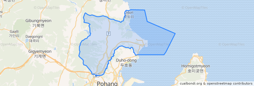 Mapa de ubicacion de 흥해읍.