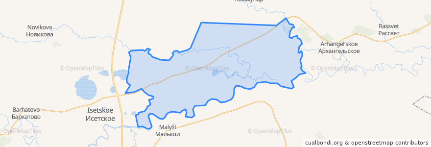 Mapa de ubicacion de Верхнебешкильское сельское поселение.