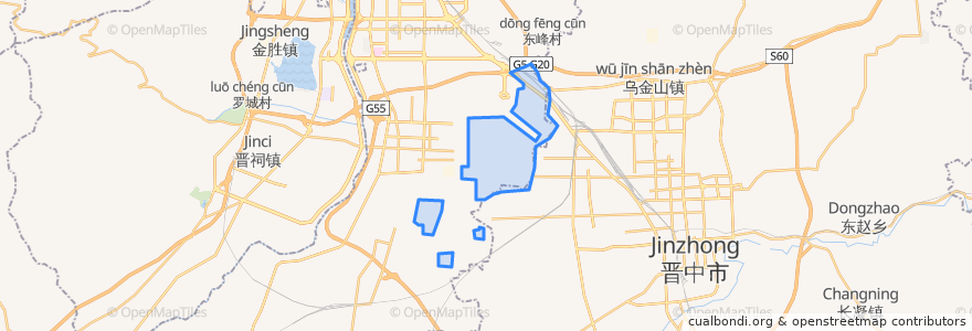 Mapa de ubicacion de Xiwenzhuang.